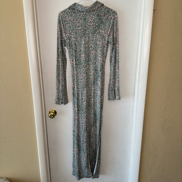 Free People Shayla Wrap Midi Dress in Mint Combo - Picture 8 of 8